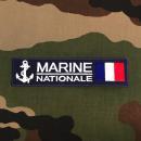 フランス軍海軍"MARINE NATIONALE"国旗付きバッジ